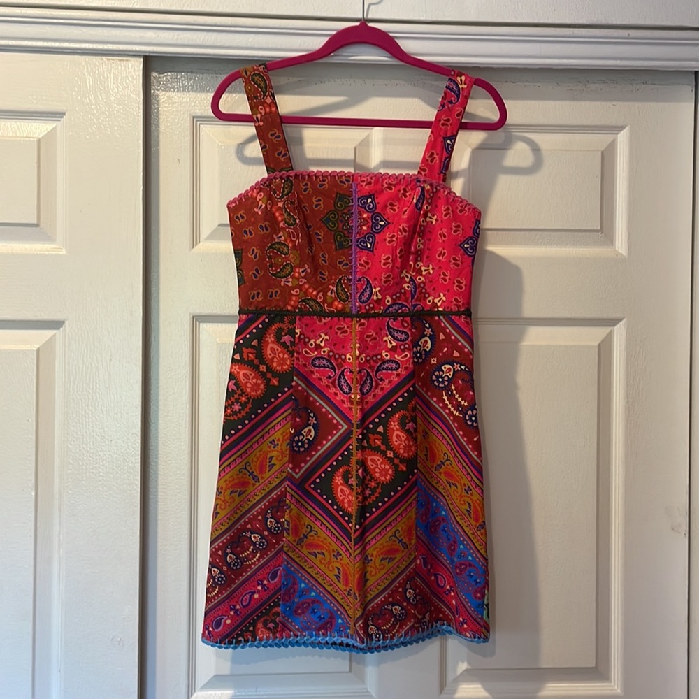 Farm Rio Colorful Bandana Mini Dress